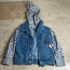 Hello Kitty Denim and Gray Jean Jacket
